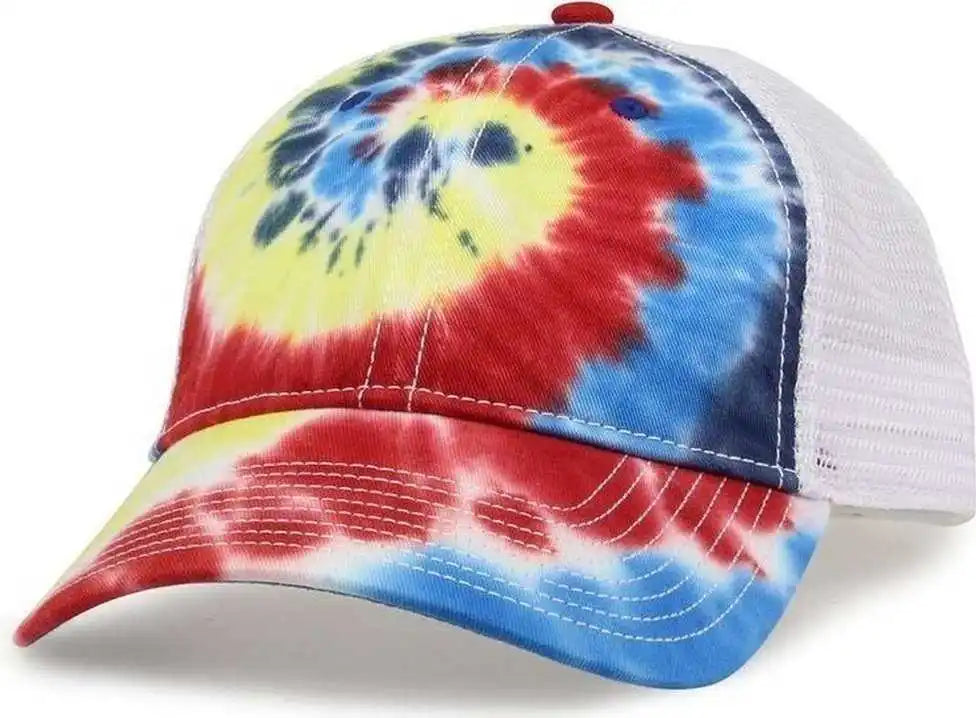 The Game Gb470 Lido Tie Dyed Trucker Cap Rainbow Multi Colored / 6 5/8’’ 7