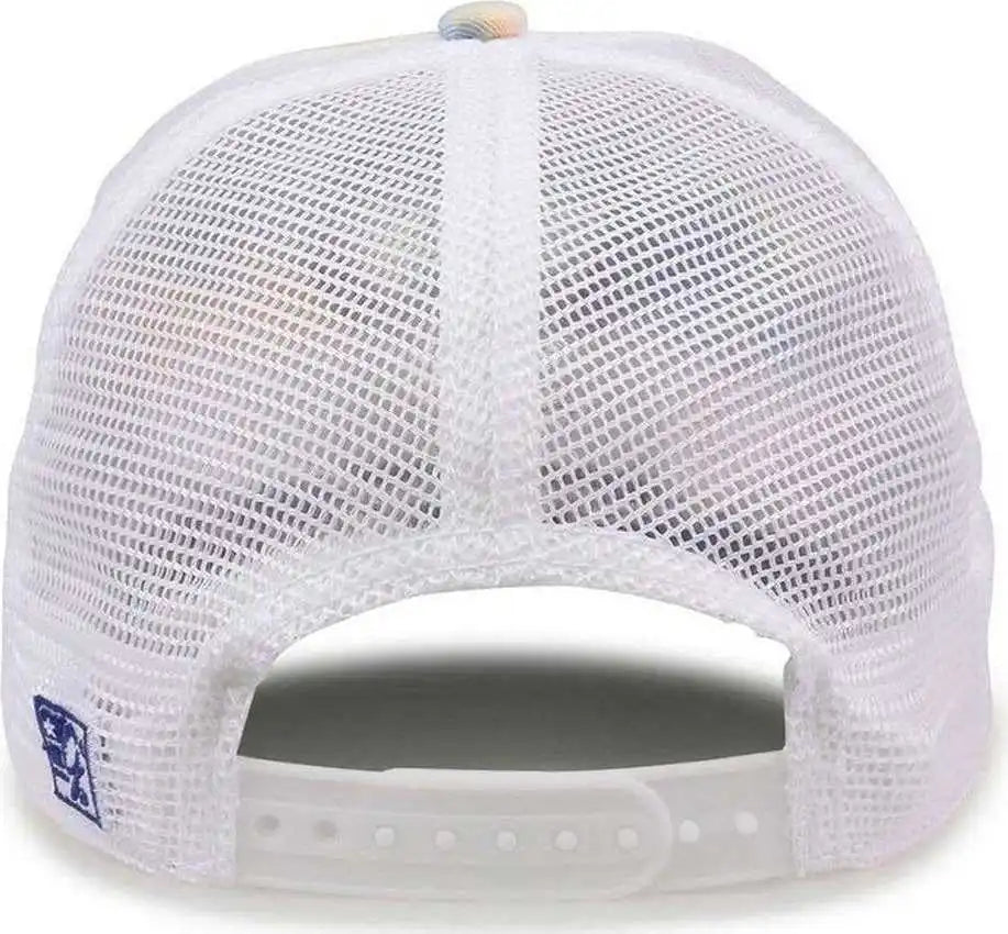 The Game Gb470 Lido Tie Dyed Trucker Cap Sunrise Multi Colored / 6 5/8’’ 7