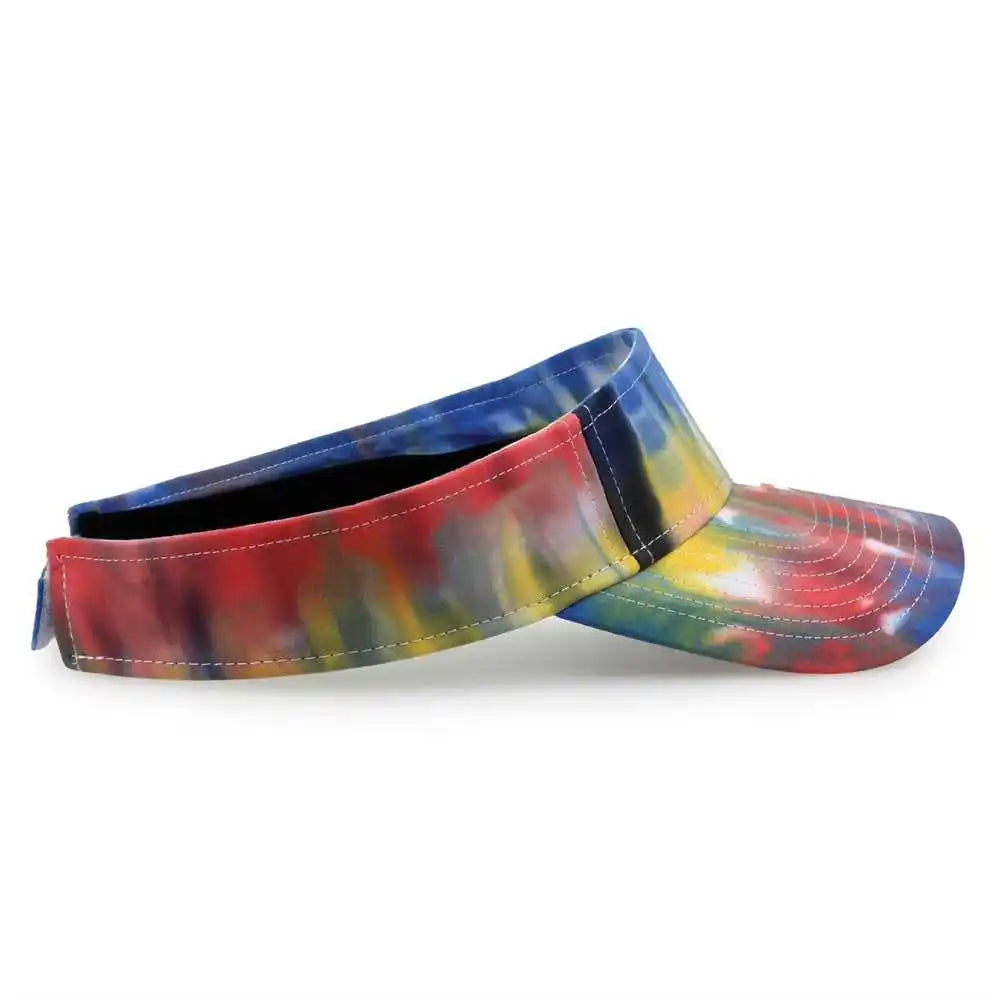 The Game Gb471 Relaxed Tie Dye and Trucker Mesh Visor Black Rainbow Multi Colored / one Size Fits Most