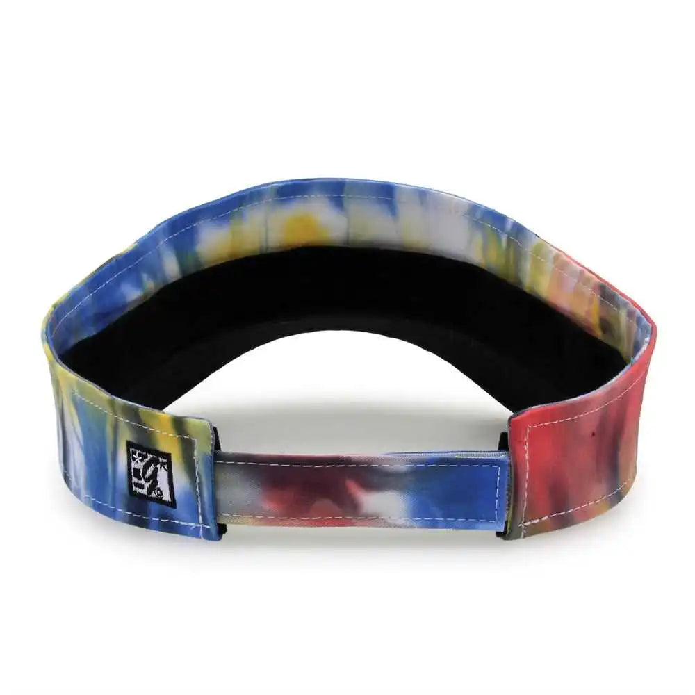 The Game Gb471 Relaxed Tie Dye and Trucker Mesh Visor Black Rainbow Multi Colored / one Size Fits Most