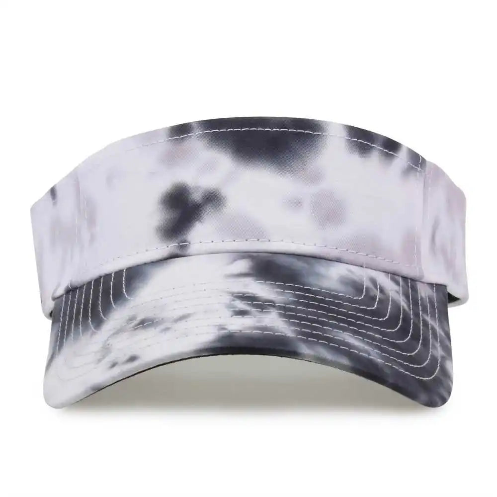 The Game Gb471 Relaxed Tie Dye and Trucker Mesh Visor Gray Scarlet Red / one Size Fits Most