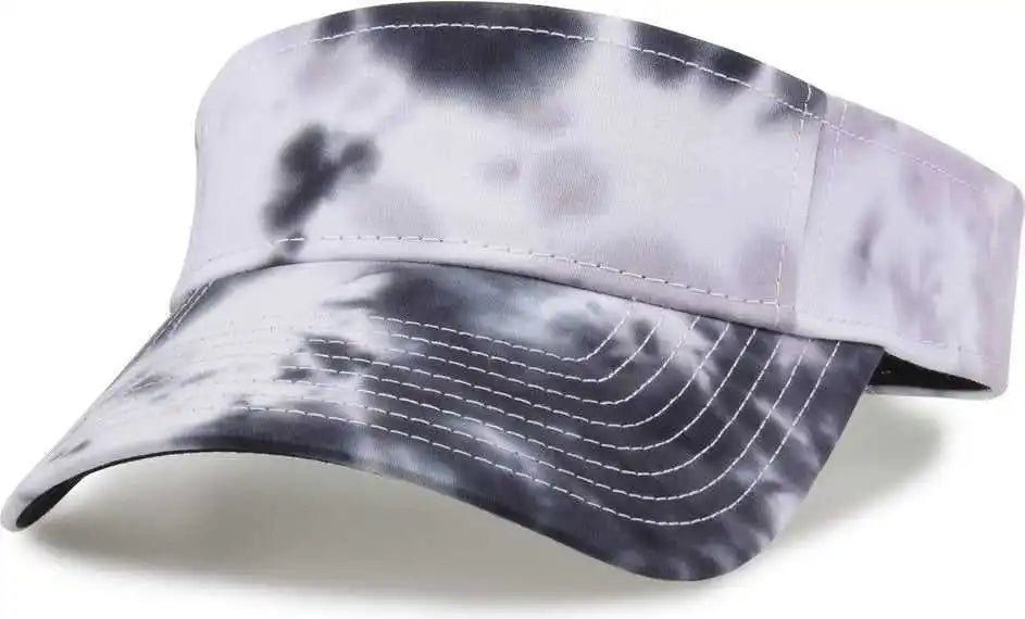 The Game Gb471 Relaxed Tie Dye and Trucker Mesh Visor Gray Scarlet Red / one Size Fits Most