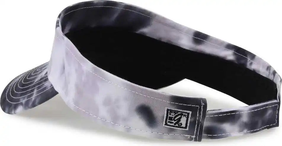 The Game Gb471 Relaxed Tie Dye and Trucker Mesh Visor Gray Scarlet Red / one Size Fits Most