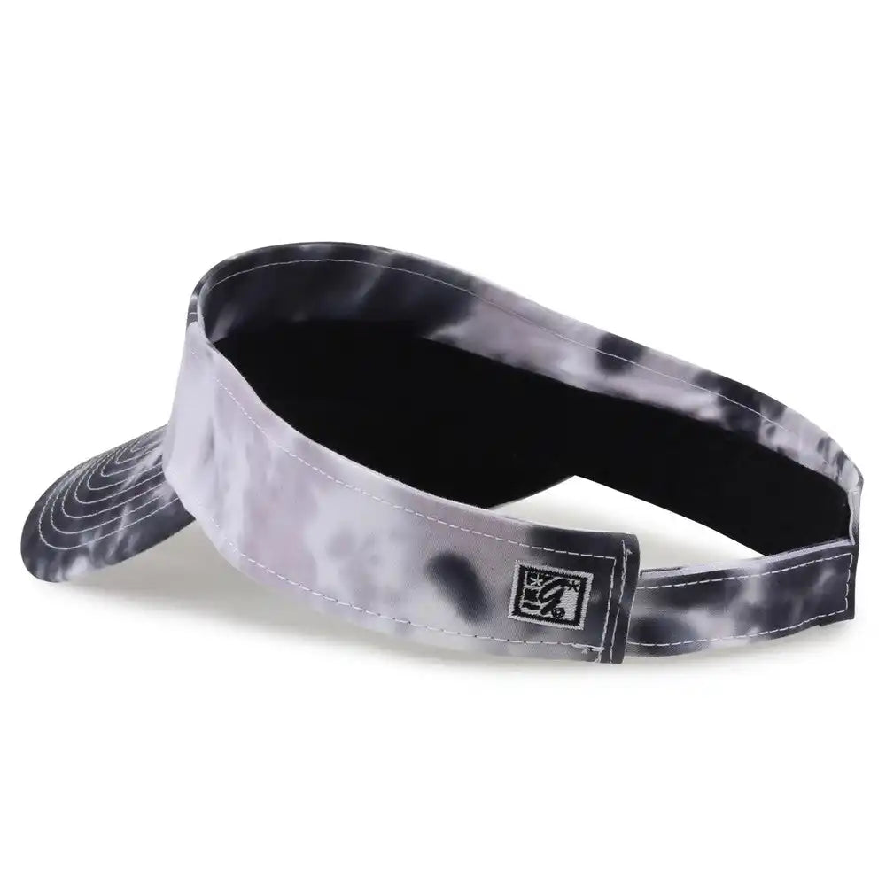 The Game Gb471 Relaxed Tie Dye and Trucker Mesh Visor Gray Scarlet Red / one Size Fits Most
