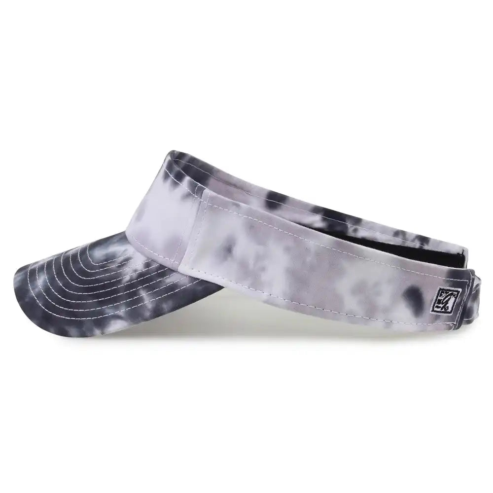The Game Gb471 Relaxed Tie Dye and Trucker Mesh Visor Gray Scarlet Red / one Size Fits Most