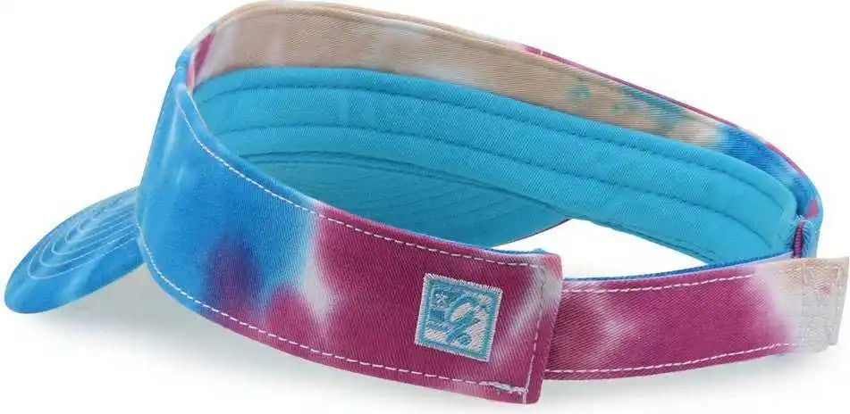 The Game Gb471 Relaxed Tie Dye and Trucker Mesh Visor Pastel Multi Colored / one Size Fits Most