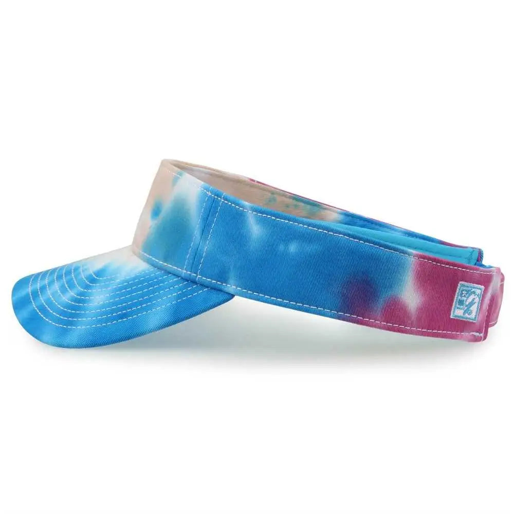 The Game Gb471 Relaxed Tie Dye and Trucker Mesh Visor - Pastel