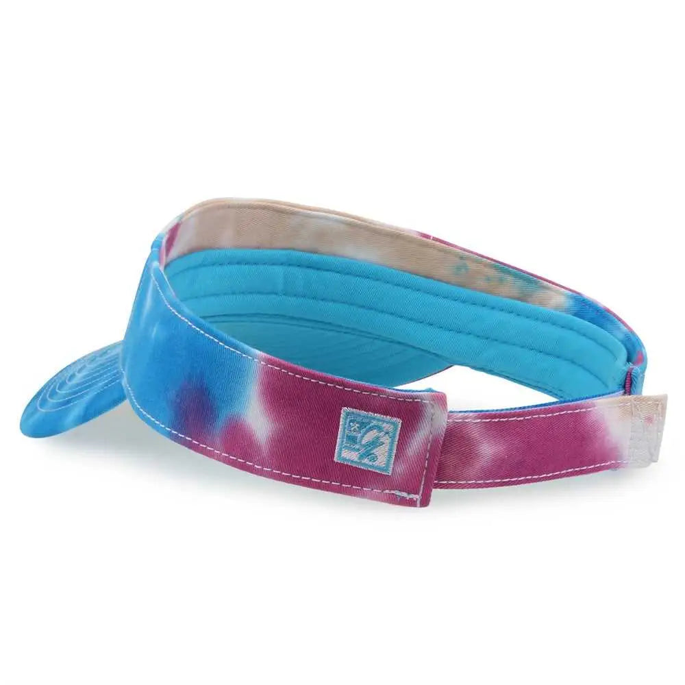 The Game Gb471 Relaxed Tie Dye and Trucker Mesh Visor - Pastel - Multi-colored / one Size Fits Most