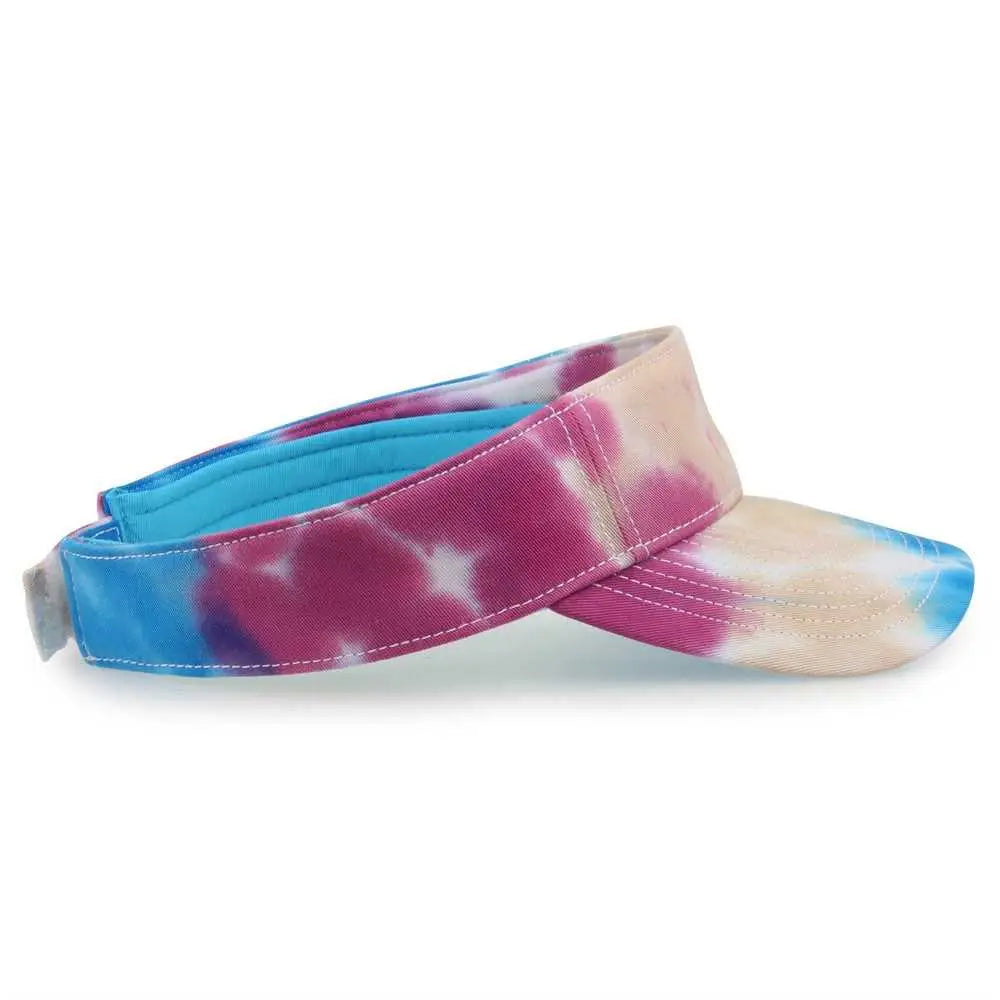 The Game Gb471 Relaxed Tie Dye and Trucker Mesh Visor - Pastel - Multi-colored / one Size Fits Most