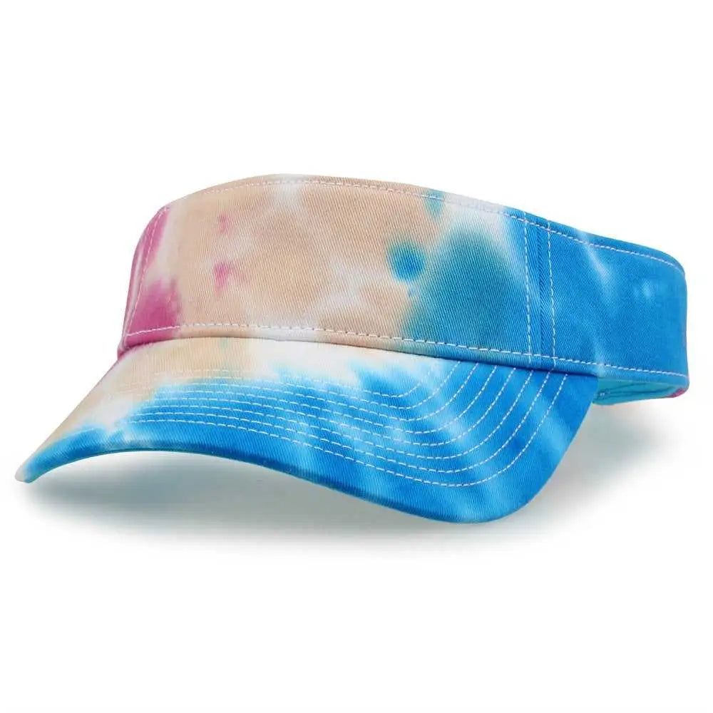 The Game Gb471 Relaxed Tie Dye and Trucker Mesh Visor - Pastel - Multi-colored / one Size Fits Most