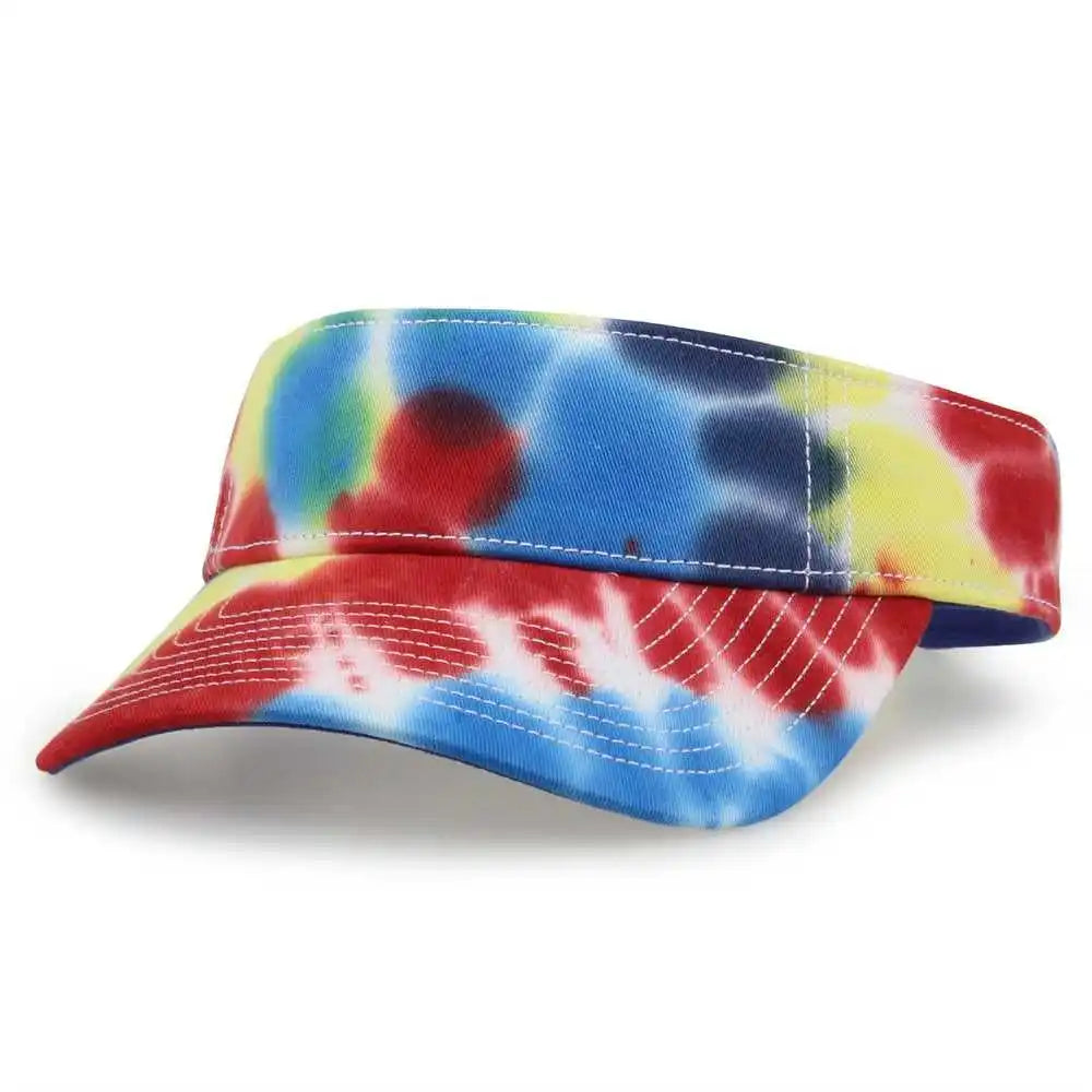 The Game Gb471 Relaxed Tie Dye and Trucker Mesh Visor Rainbow Multi Colored / one Size Fits Most
