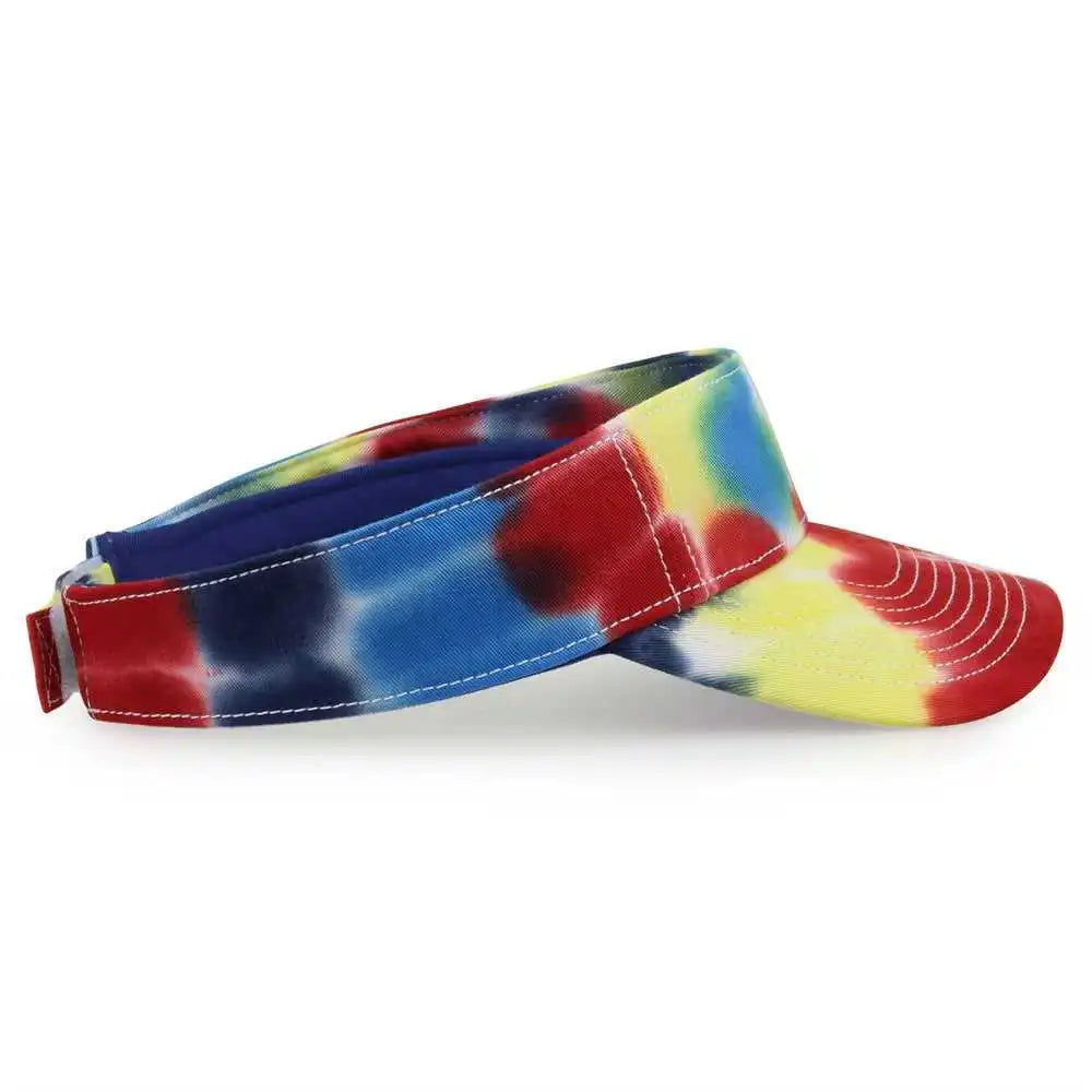The Game Gb471 Relaxed Tie Dye and Trucker Mesh Visor Rainbow Multi Colored / one Size Fits Most