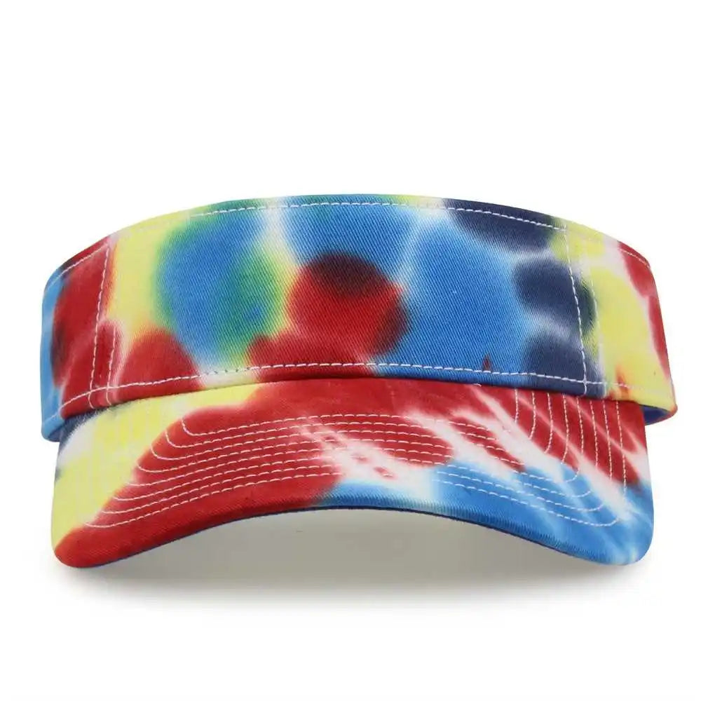 The Game Gb471 Relaxed Tie Dye and Trucker Mesh Visor Rainbow Multi Colored / one Size Fits Most