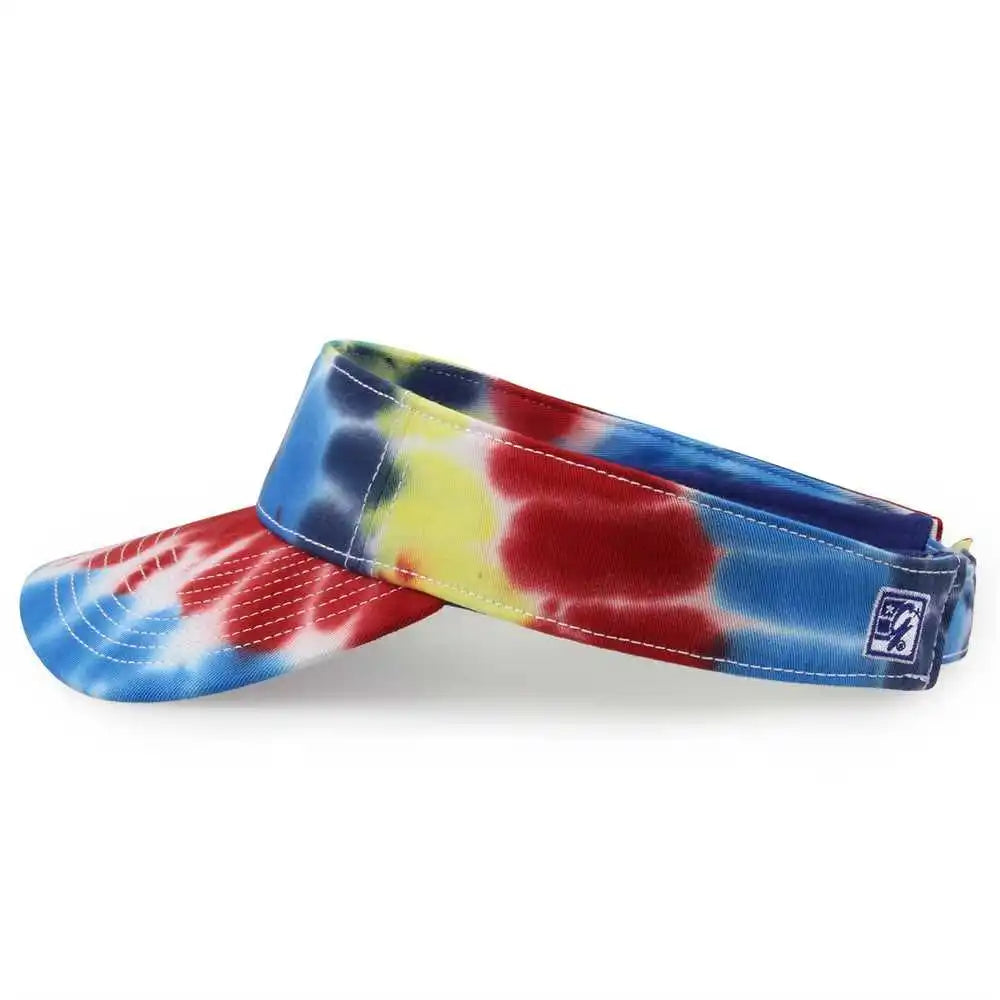 The Game Gb471 Relaxed Tie Dye and Trucker Mesh Visor Rainbow Multi Colored / one Size Fits Most