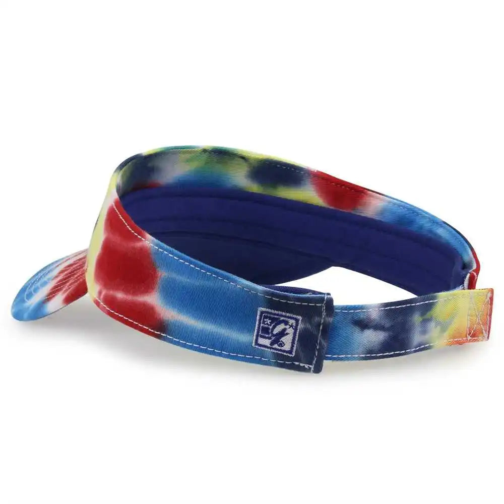 The Game Gb471 Relaxed Tie Dye and Trucker Mesh Visor Rainbow Multi Colored / one Size Fits Most