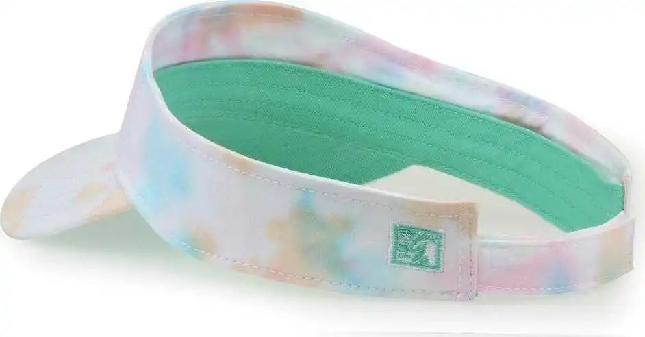 The Game Gb471 Relaxed Tie Dye and Trucker Mesh Visor Sorbet Multi Colored / one Size Fits Most
