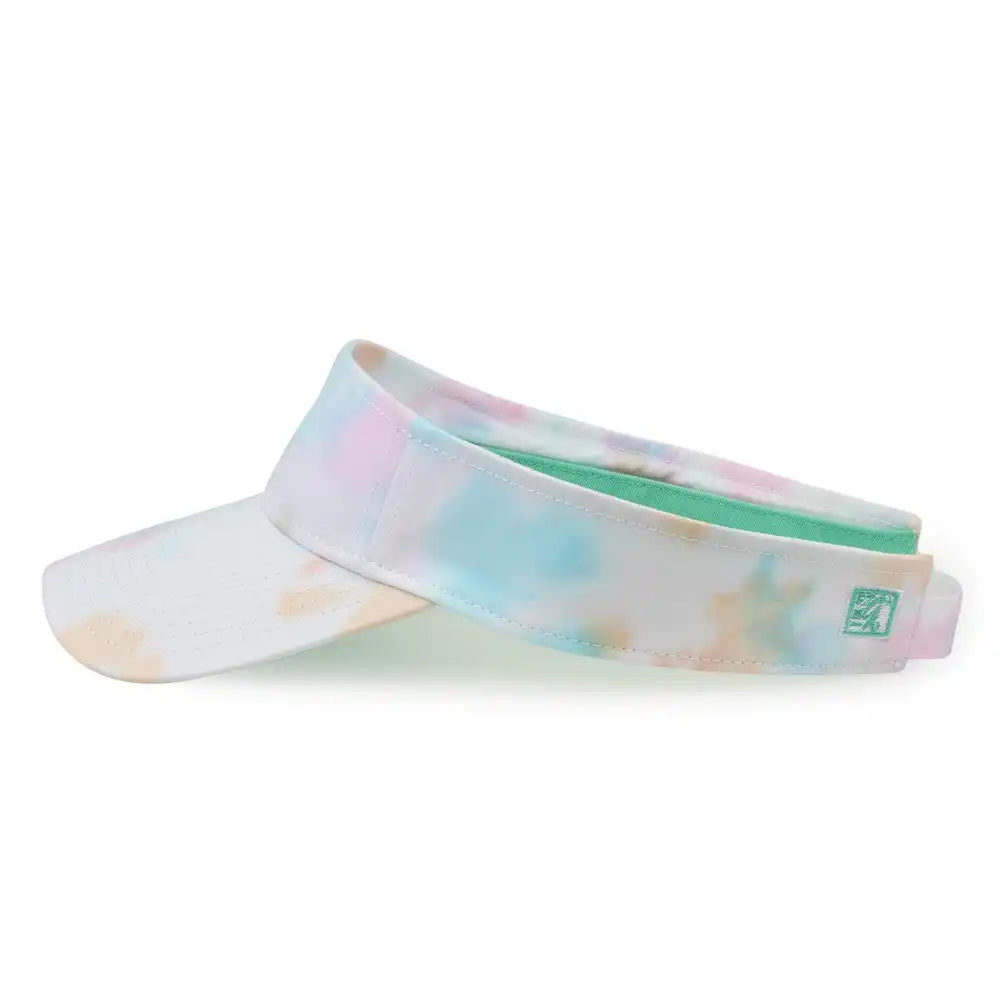 The Game Gb471 Relaxed Tie Dye and Trucker Mesh Visor Sorbet Multi Colored / one Size Fits Most