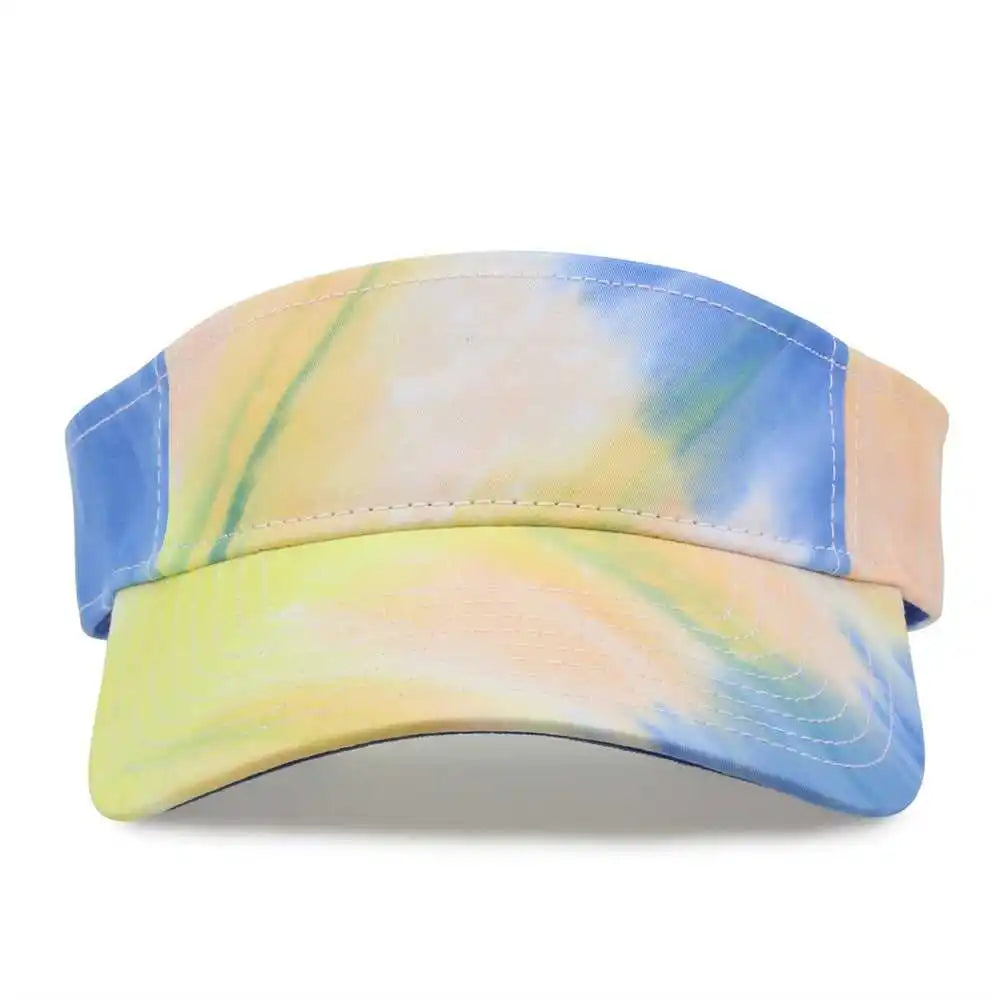 The Game Gb471 Relaxed Tie Dye and Trucker Mesh Visor Sunrise Yellow / one Size Fits Most