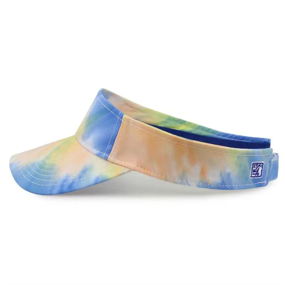 The Game Gb471 Relaxed Tie Dye and Trucker Mesh Visor Sunrise Yellow / one Size Fits Most