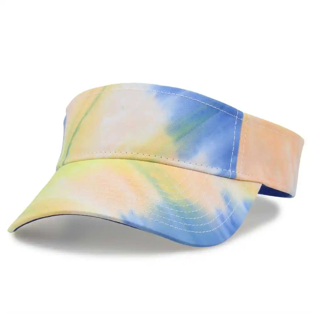 The Game Gb471 Relaxed Tie Dye and Trucker Mesh Visor Sunrise Yellow / one Size Fits Most