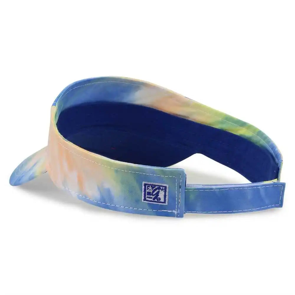 The Game Gb471 Relaxed Tie Dye and Trucker Mesh Visor Sunrise Yellow / one Size Fits Most