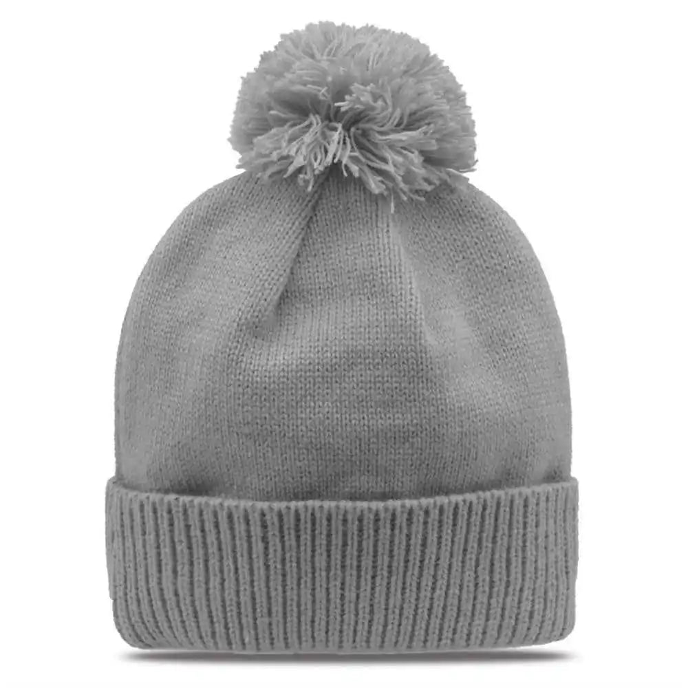 The Game Gb472 Rollup Beanie with Pom Pelican Gray / one Size Fits Most