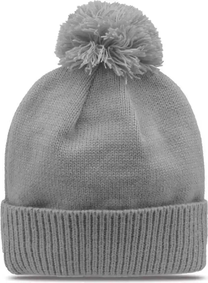 The Game Gb472 Rollup Beanie with Pom Pelican Gray / one Size Fits Most