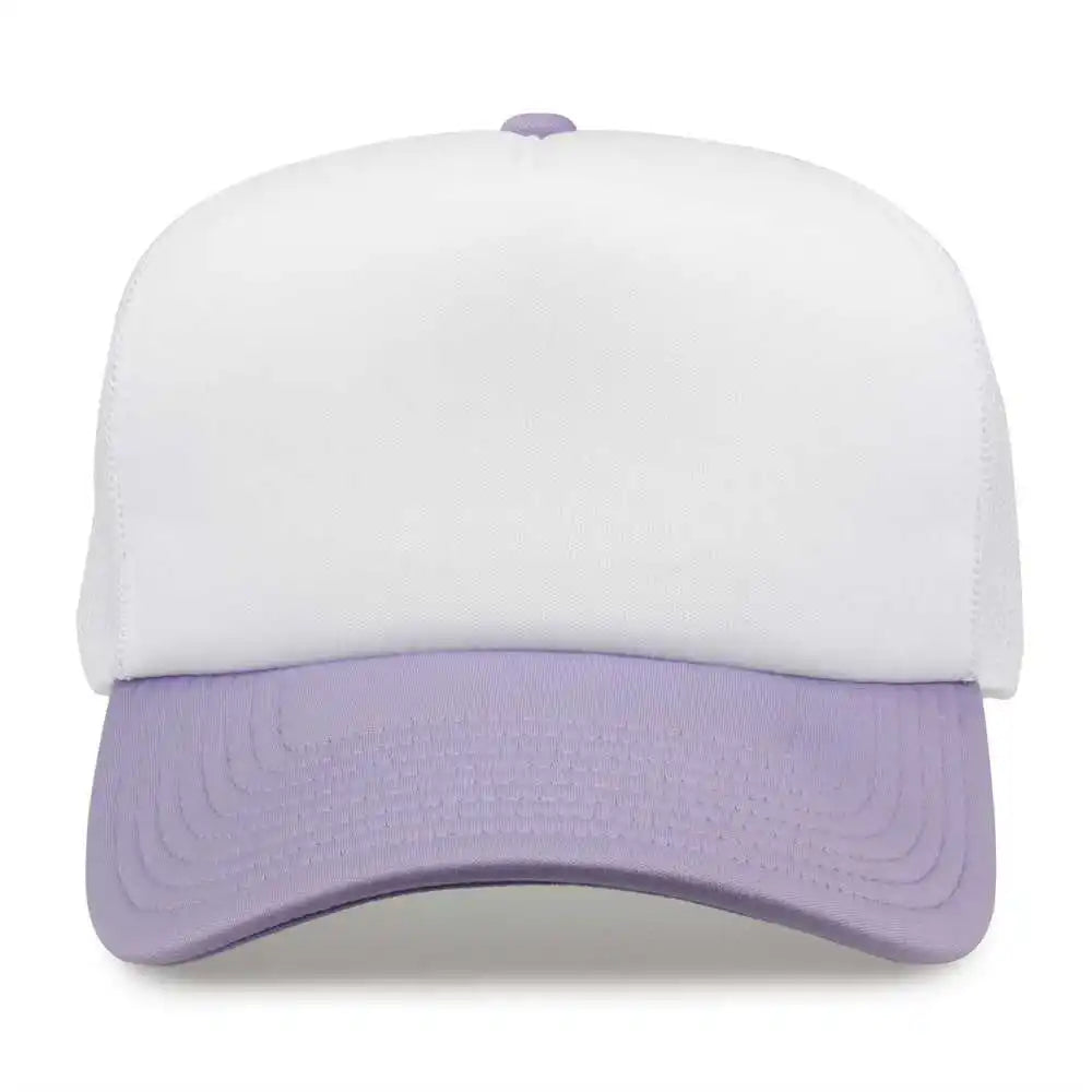 The Game Gb473 Foam Front Trucker Cap Lavender Purple / one Size Fits Most