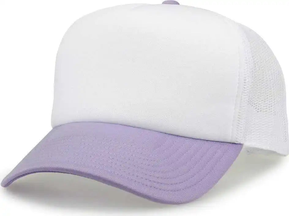 The Game Gb473 Foam Front Trucker Cap Lavender Purple / one Size Fits Most