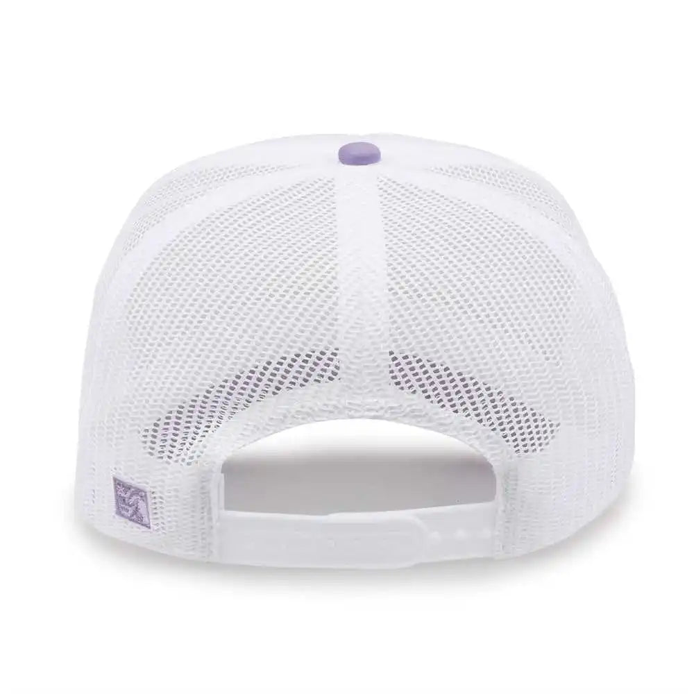 The Game Gb473 Foam Front Trucker Cap Lavender Purple / one Size Fits Most