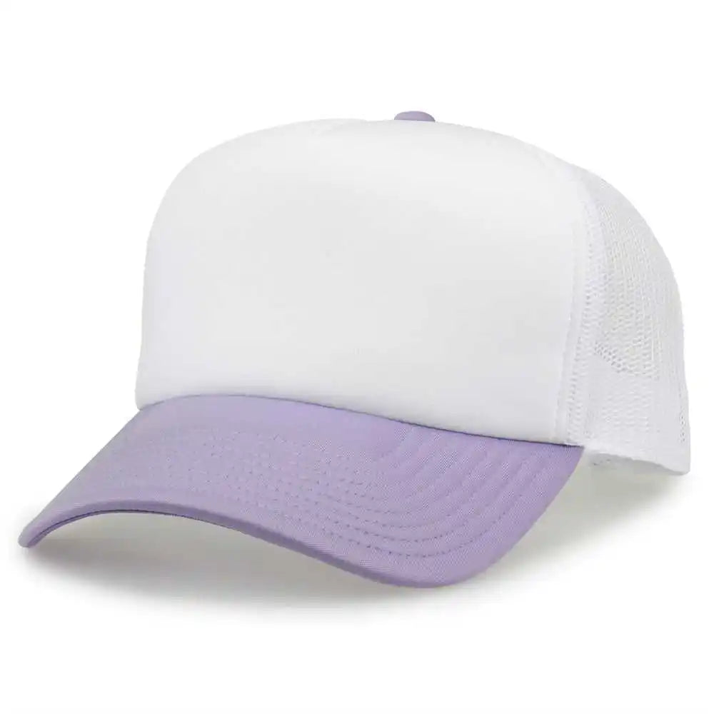 The Game Gb473 Foam Front Trucker Cap Lavender Purple / one Size Fits Most