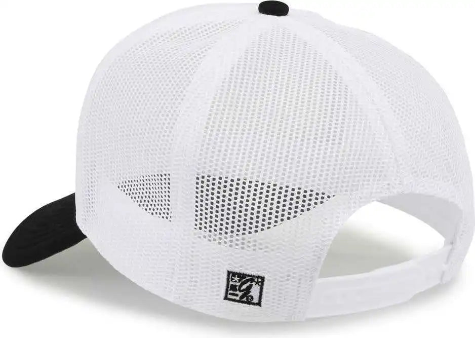 The Game Gb473 Foam Front Trucker Cap White Black / one Size Fits Most