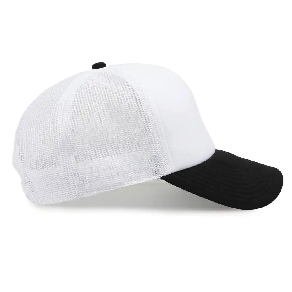 The Game Gb473 Foam Front Trucker Cap White Black / one Size Fits Most