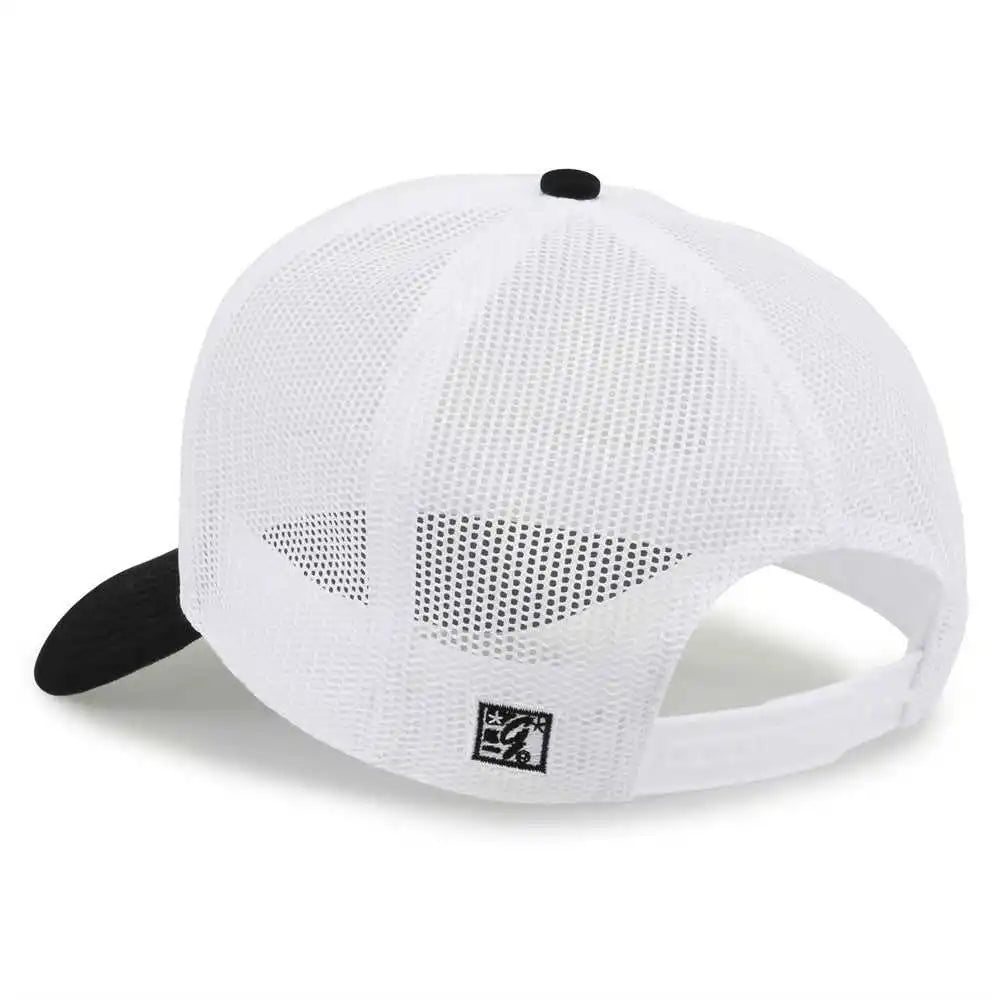 The Game Gb473 Foam Front Trucker Cap White Black / one Size Fits Most