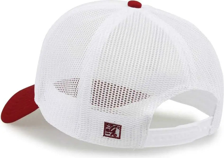 The Game Gb473 Foam Front Trucker Cap - White Cardinal - one Size Fits Most