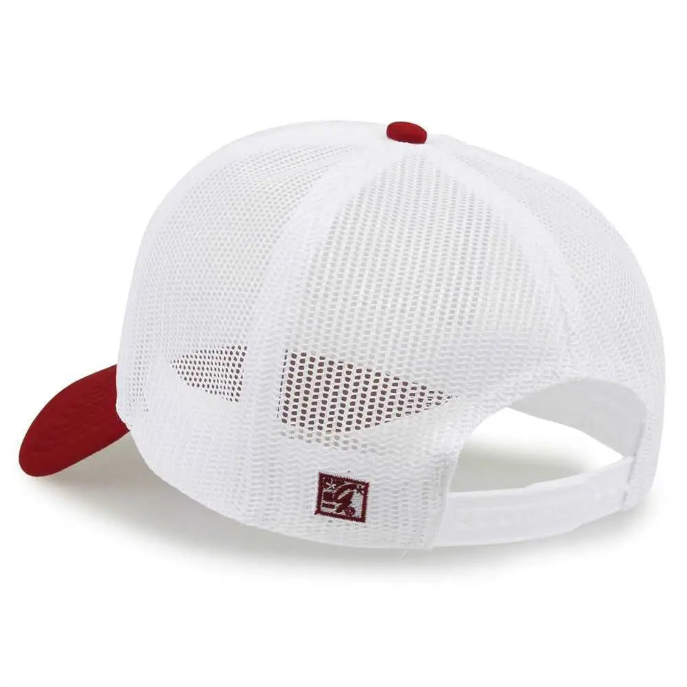 The Game Gb473 Foam Front Trucker Cap - White Cardinal - one Size Fits Most