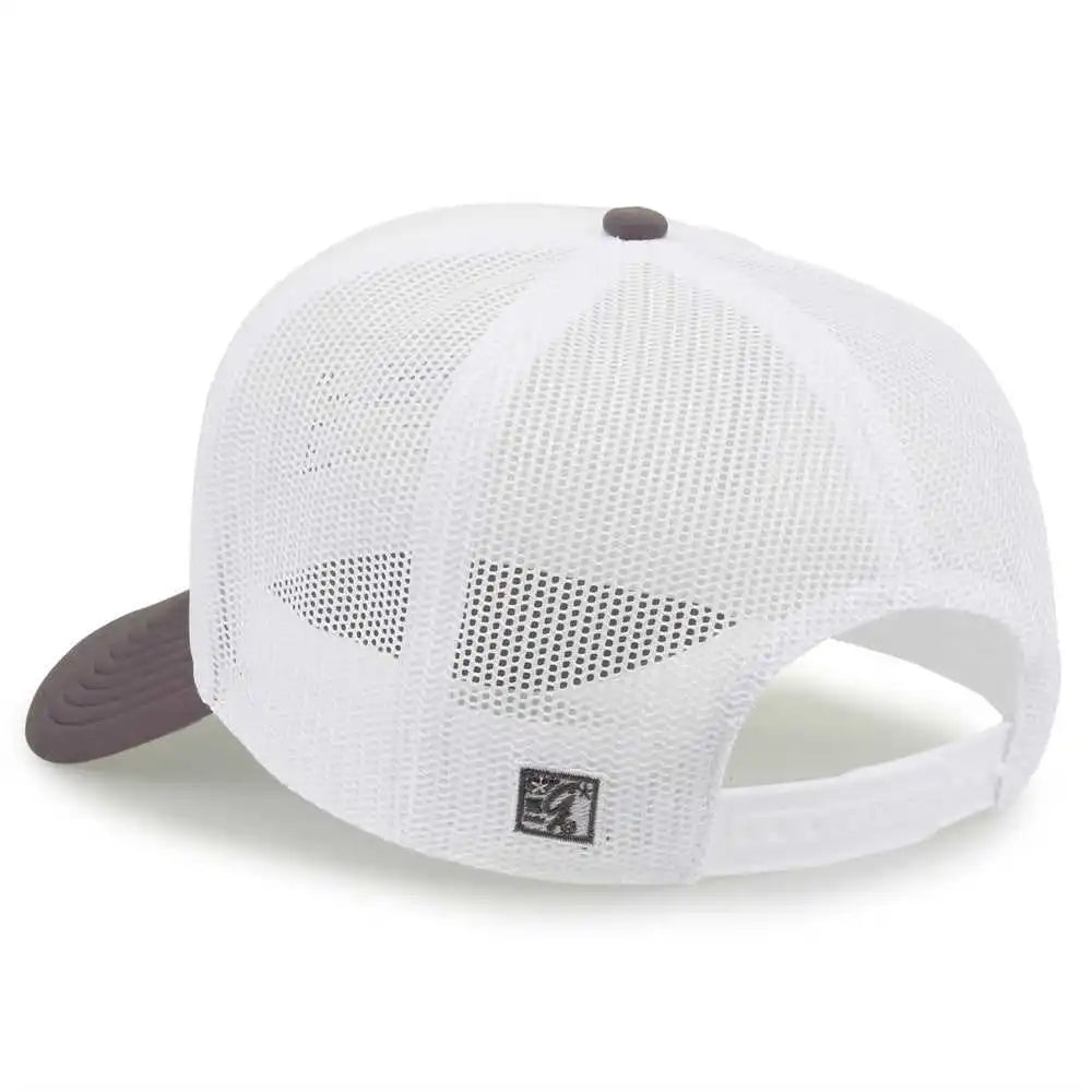 The Game Gb473 Foam Front Trucker Cap White Grey Gray / one Size Fits Most