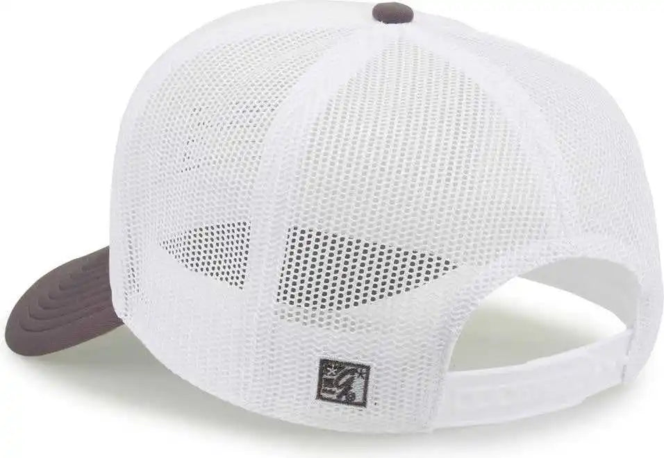 The Game Gb473 Foam Front Trucker Cap White Grey Gray / one Size Fits Most
