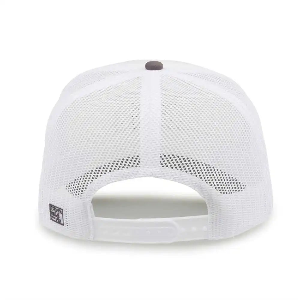 The Game Gb473 Foam Front Trucker Cap White Grey Gray / one Size Fits Most