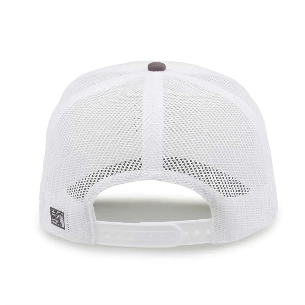 The Game Gb473 Foam Front Trucker Cap - White Grey - Gray / one Size Fits Most