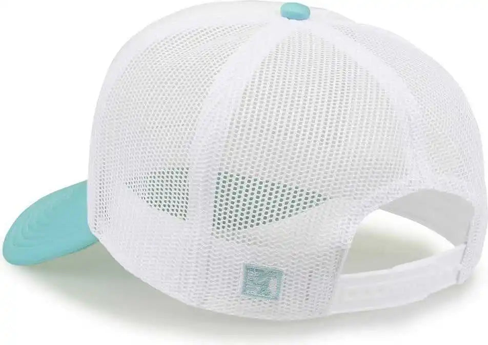 The Game Gb473 Foam Front Trucker Cap White Gumdrop Mint / one Size Fits Most