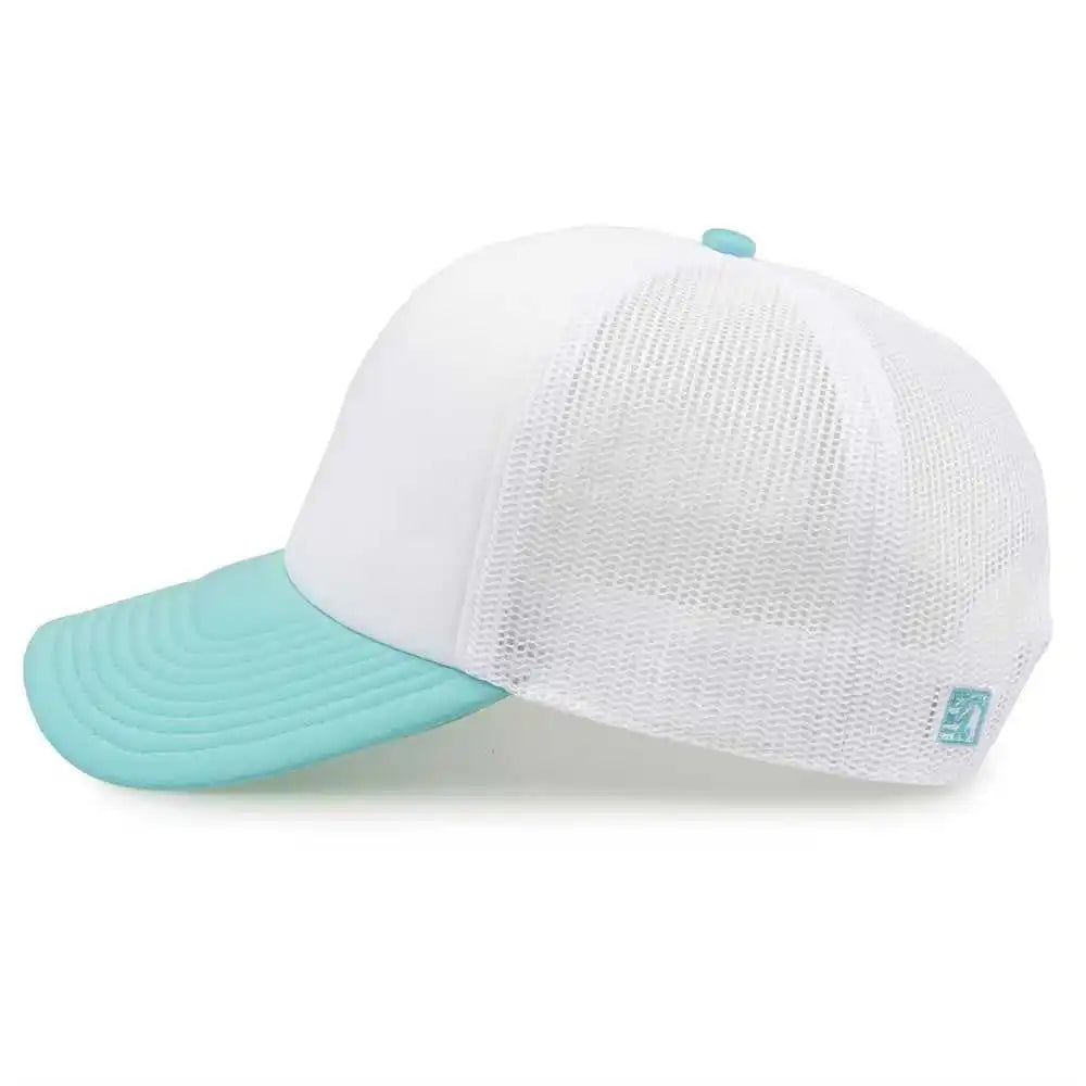 The Game Gb473 Foam Front Trucker Cap White Gumdrop Mint / one Size Fits Most