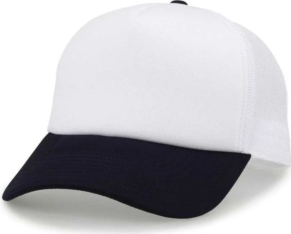 The Game Gb473 Foam Front Trucker Cap - White Navy