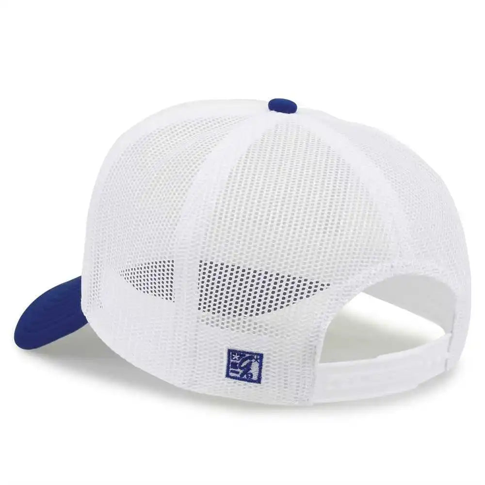 The Game Gb473 Foam Front Trucker Cap White Royal / one Size Fits Most