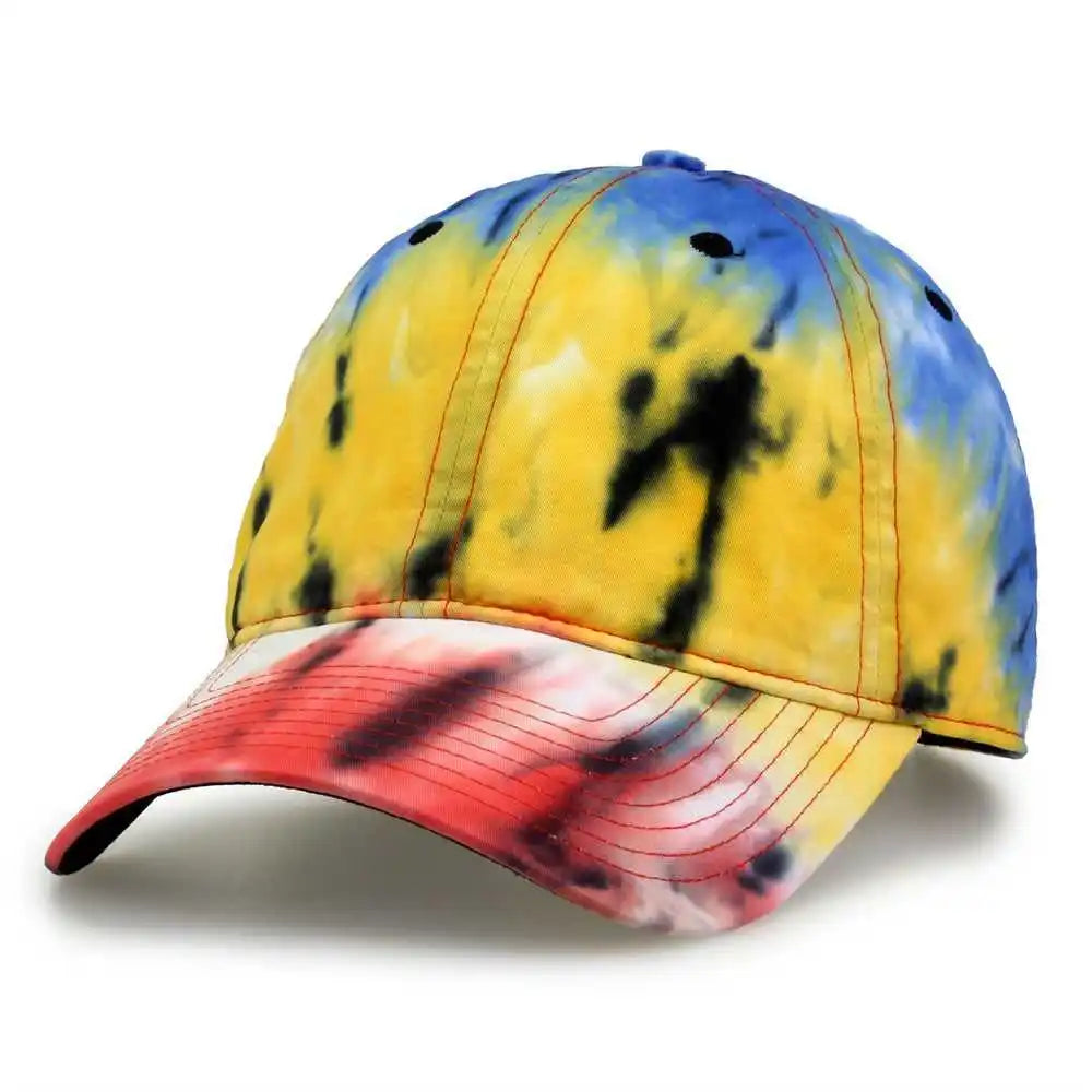 The Game Gb482 Asbury Tie Dyed Twill Cap Black Rainbow Multi Colored / 6 5/8’’ 7
