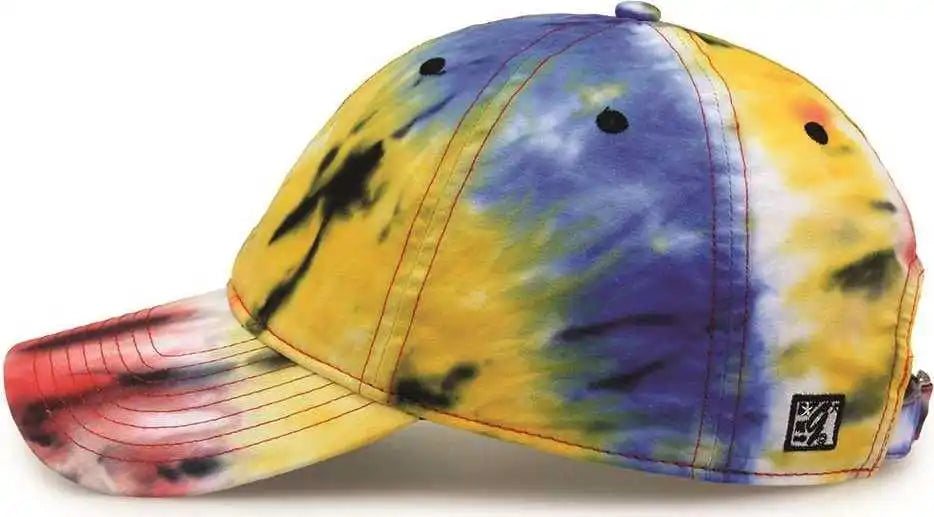 The Game Gb482 Asbury Tie-dyed Twill Cap - Black Rainbow - Multi-colored / 6 5/8’’ - 7