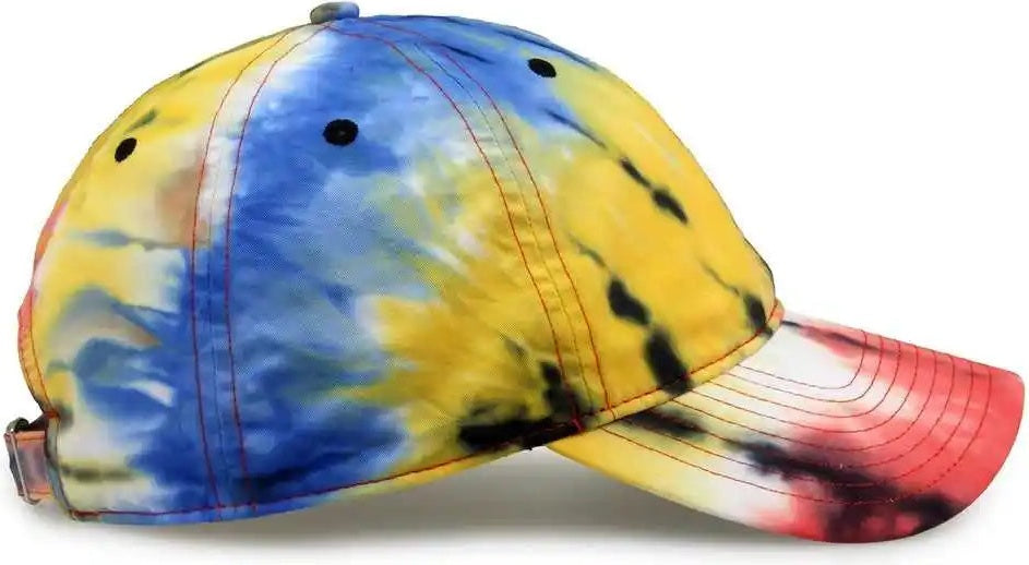 The Game Gb482 Asbury Tie-dyed Twill Cap - Black Rainbow - Multi-colored / 6 5/8’’ - 7