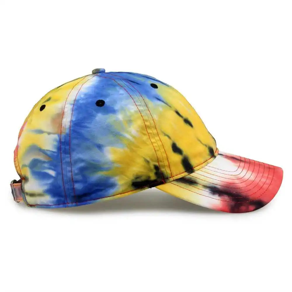 The Game Gb482 Asbury Tie Dyed Twill Cap Black Rainbow Multi Colored / 6 5/8’’ 7