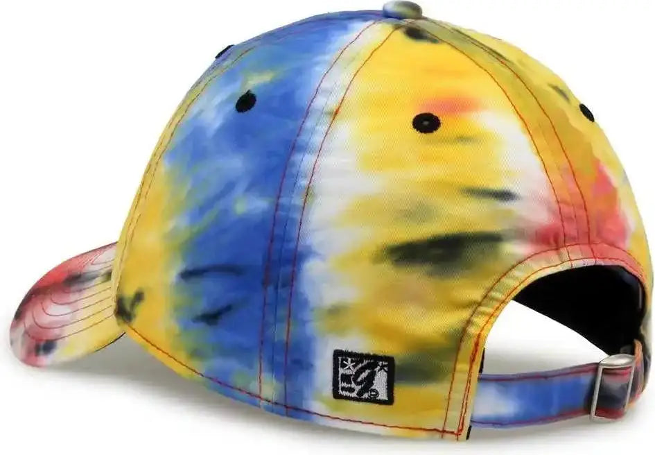 The Game Gb482 Asbury Tie-dyed Twill Cap - Black Rainbow