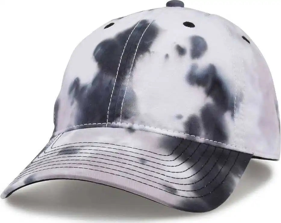 The Game Gb482 Asbury Tie-dyed Twill Cap - Greyscale - Multi-colored / 6 5/8’’ - 7